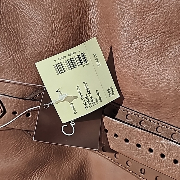 Cole haan small carryall caramel Sierra lazercut unit - Picture 4 of 6